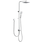 Retro-fit Square Dual Shower Rail - Chrome / Black
